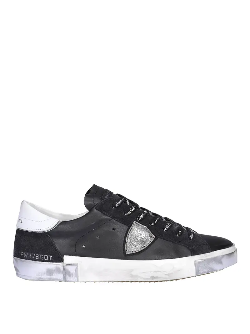 Sneakers Paris X in pelle Nero