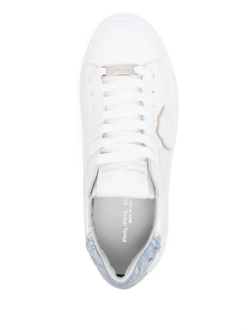 Sneakers Temple low bianca/denim Bianco miniatura 2