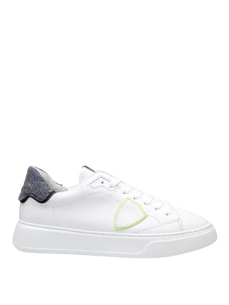 Sneakers Temple Low In Pelle Bianco