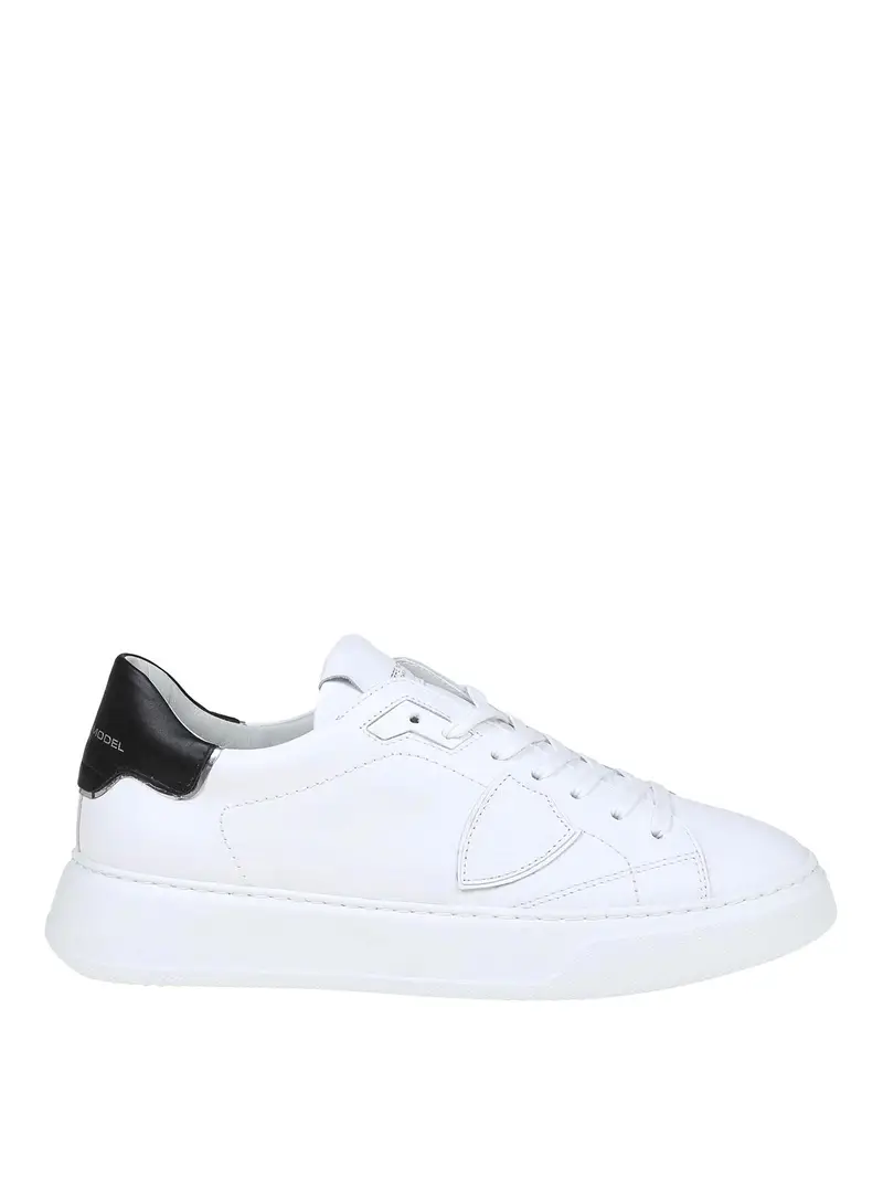 sneakers temple low in pelle colore bianco