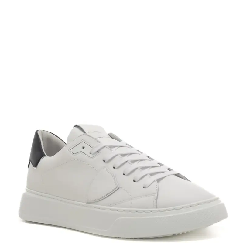 Philippe Model sneakers uomo in pelle modello temple low bianche e nere miniatura 2