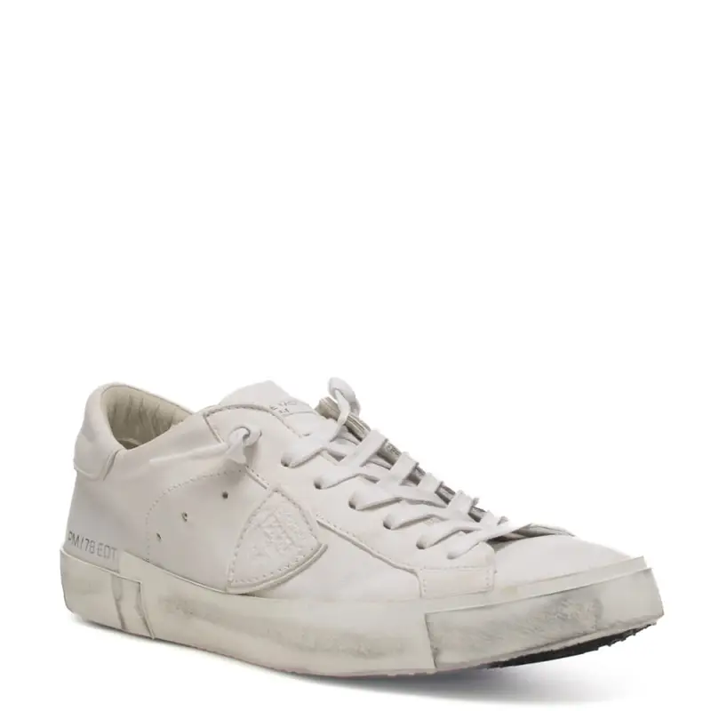 Philippe Model sneakers uomo modello prsx low bianche con logo miniatura 2