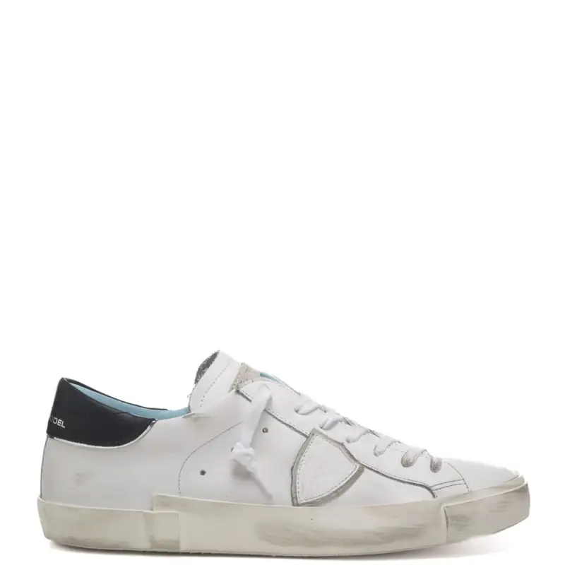 sneakers uomo modello prsx low veau bianche e nere