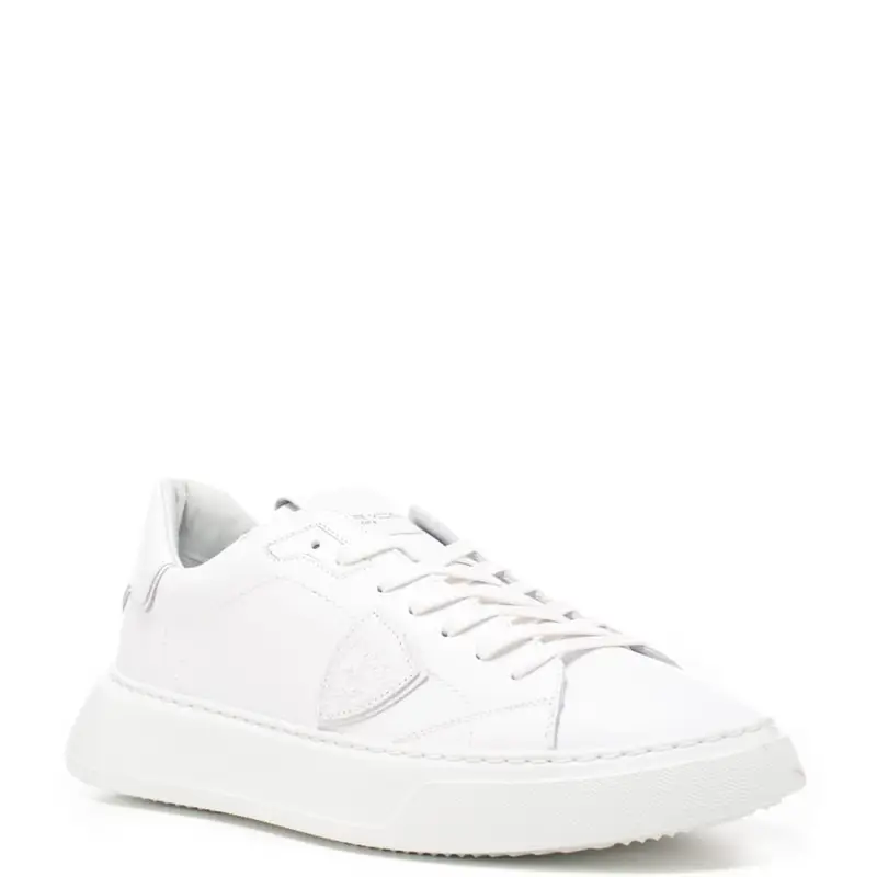 Philippe Model sneakers uomo temple in vera pelle bianca miniatura 2