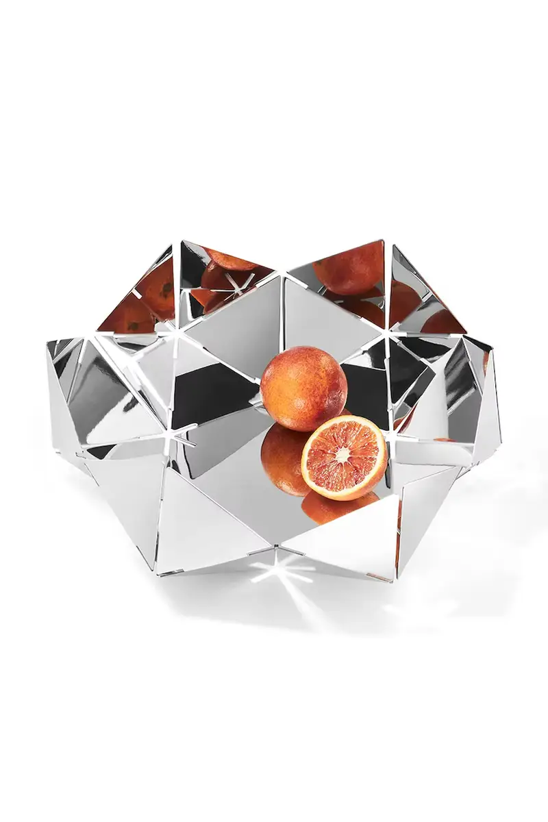 ciotola decorativa Lotus 12 x 33 x 33 cm Grigio