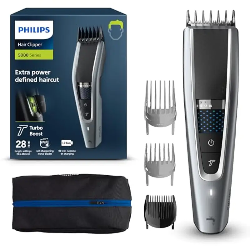 Philips Hair Clipper Serie 5000 Regolacapelli Con Tecnologia Trim-n-Flow E DualCut (modello HC5630/15)