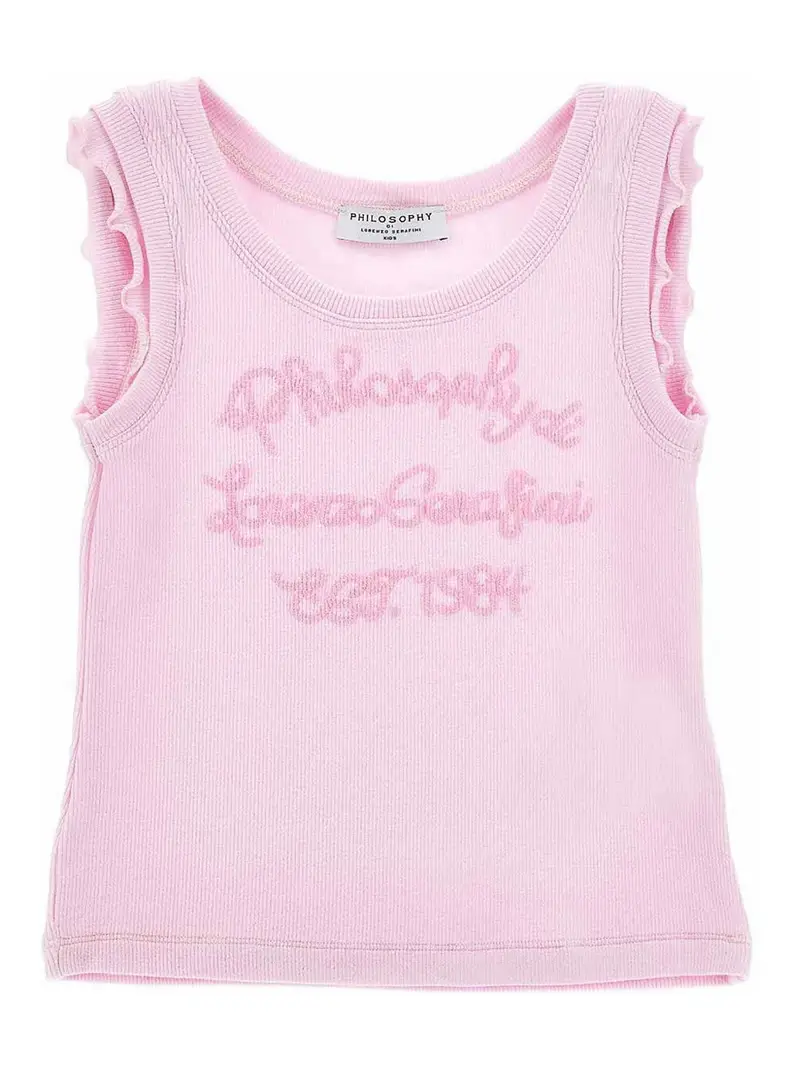 Canotta Con Logo Color Carne E Neutri