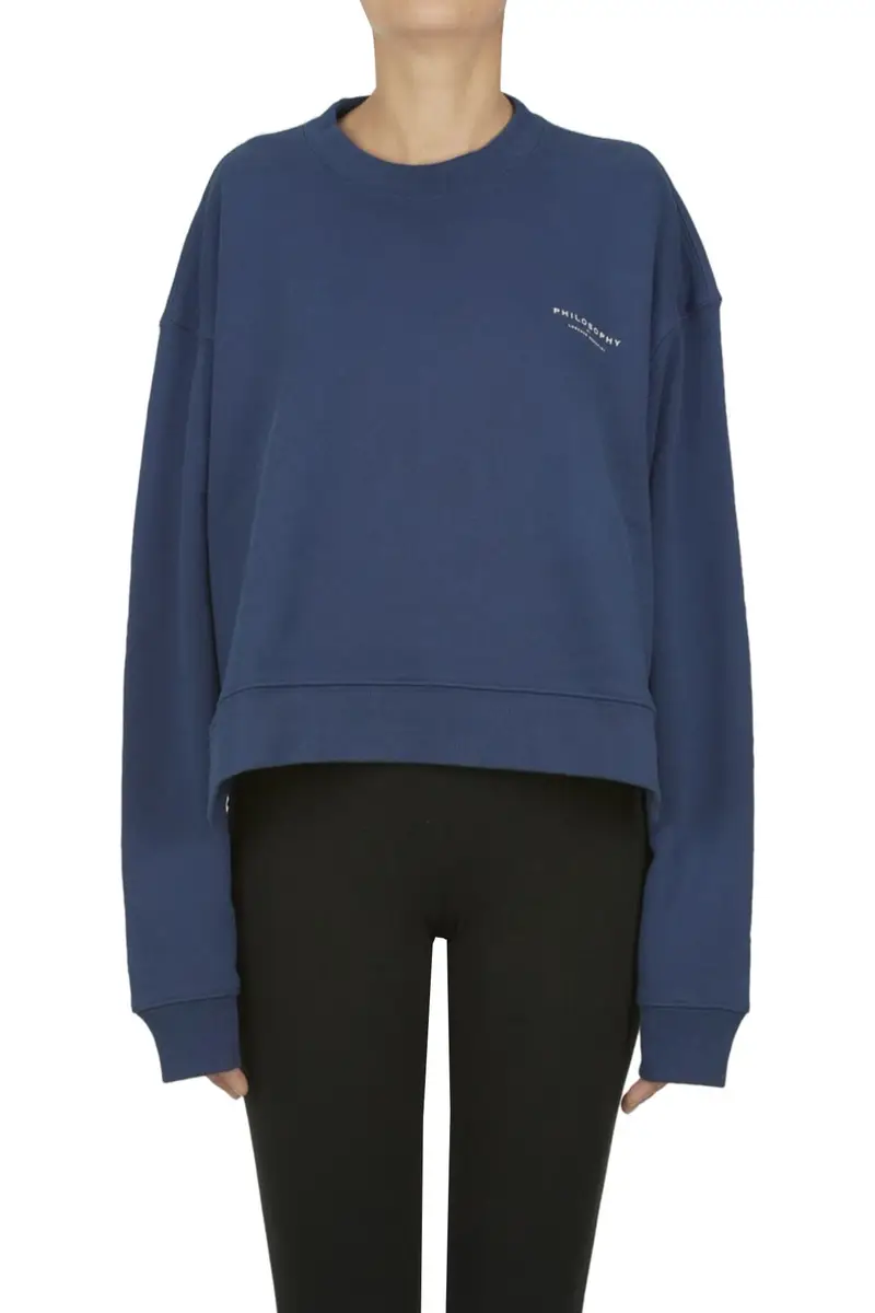 Felpa con stampa posteriore