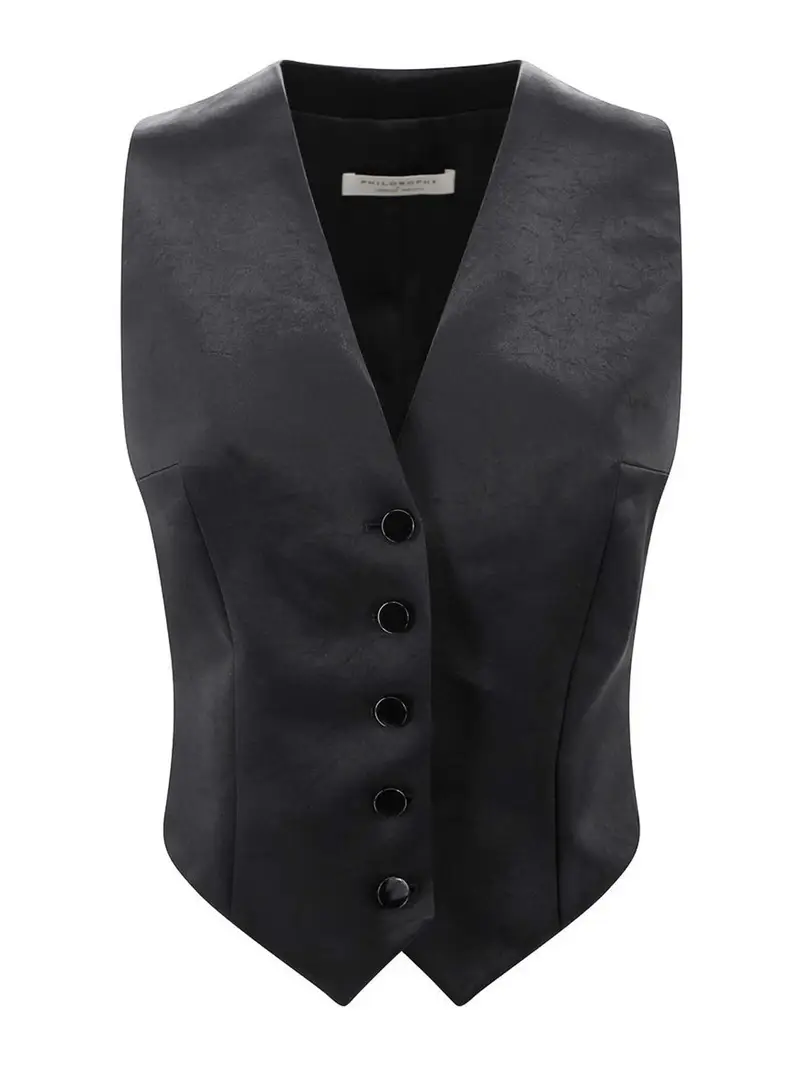 Philosophy di Lorenzo Serafini Gilet Nero 3344036