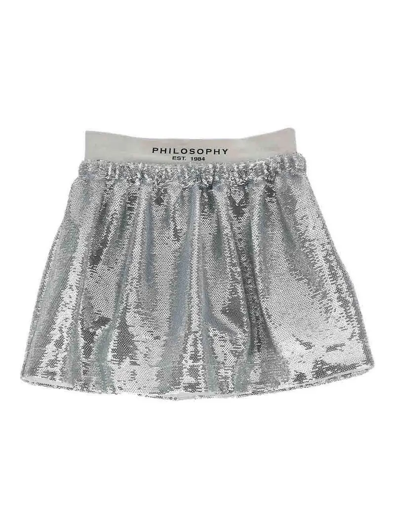 Gonna Con Paillettes Argento