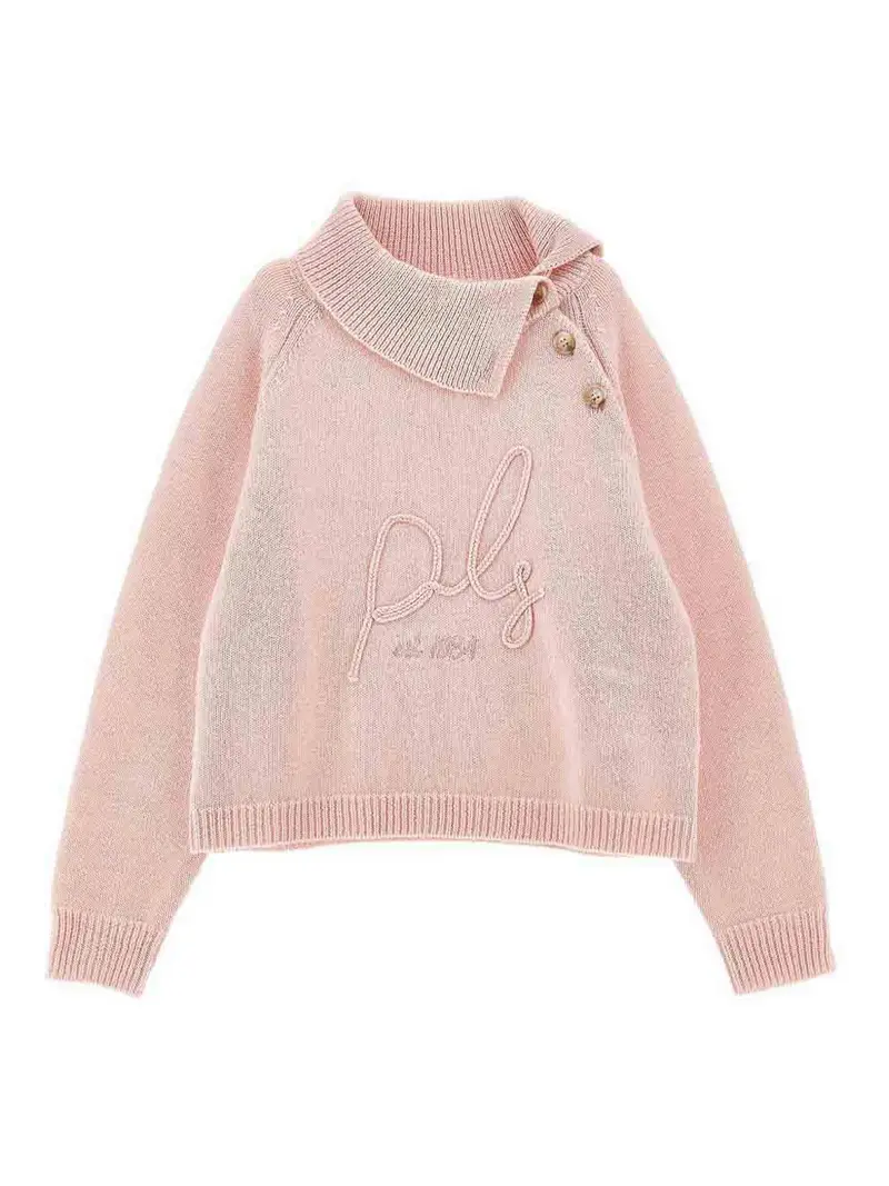 Maglione Con Ricamo Color Carne E Neutri