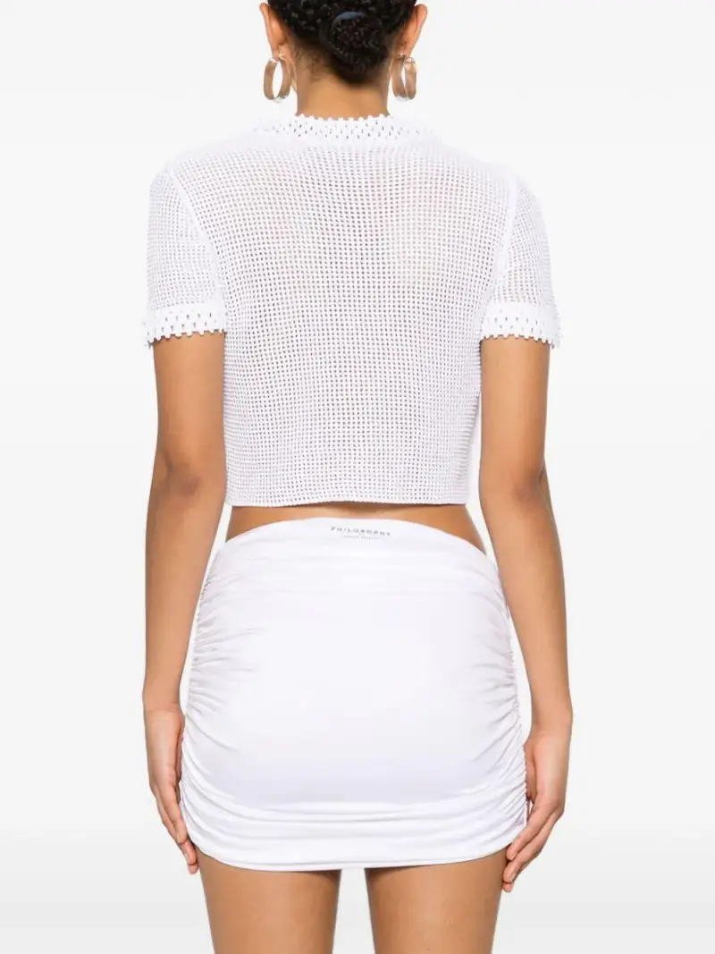 Maglia bianca in rete miniatura 2