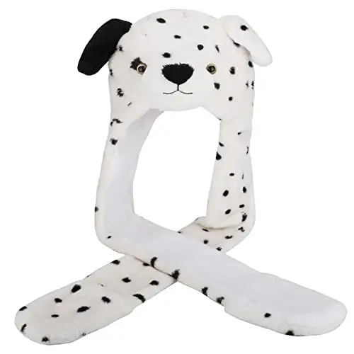 PHOGARY Cappello con cappuccio Sciarpa e guanti Set, 3 In 1 Cappello Sciarpa e guanti Set 85 cm lungo Faux Fur Cartoon