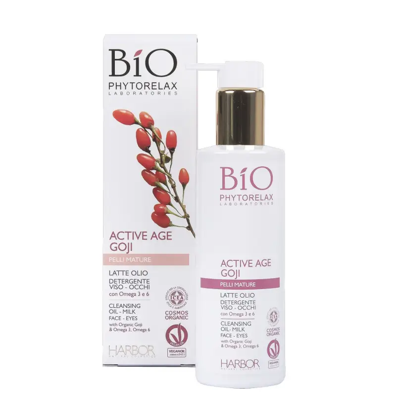 Active Age Goji Latte-Olio Detergente Viso-Occhi - Latte detergente,Olio detergente viso