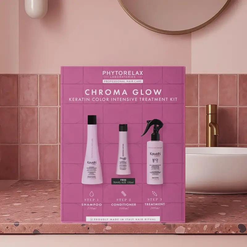 Keratin Color Keratin Color Intensive Treatment KIT - Shampoo capelli colorati, Capelli colorati, Cofanetto per capelli miniatura 2