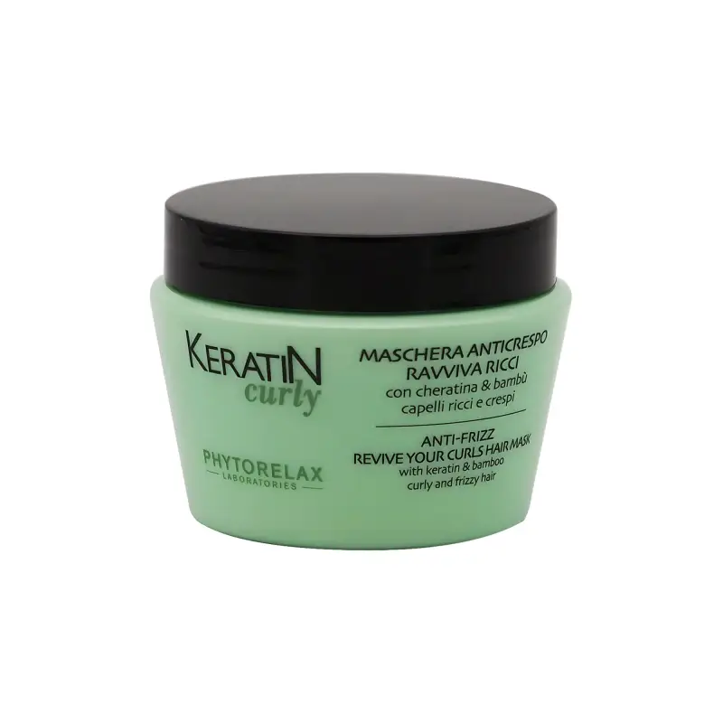 Keratin Curly MASCHERA CAPELLI ANTICRESPO RAVVIVA RICCI - Maschera capelli ricci,Capelli ricci,Capelli secchi