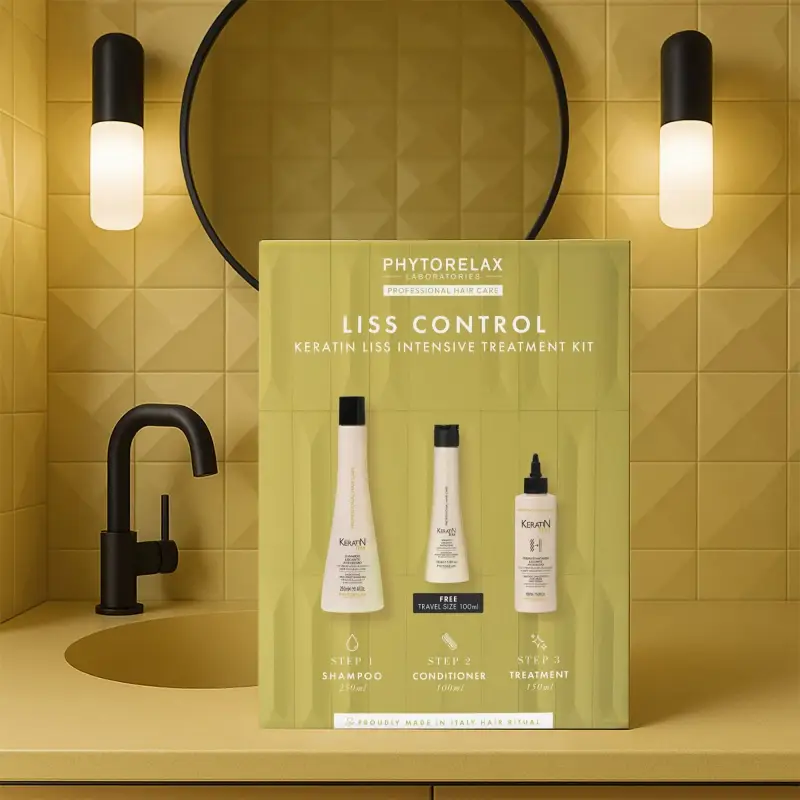 Keratin Liss Keratin Liss Intensive Treatment KIT - Shampoo lisciante, Capelli lisci, Cofanetto per capelli miniatura 2