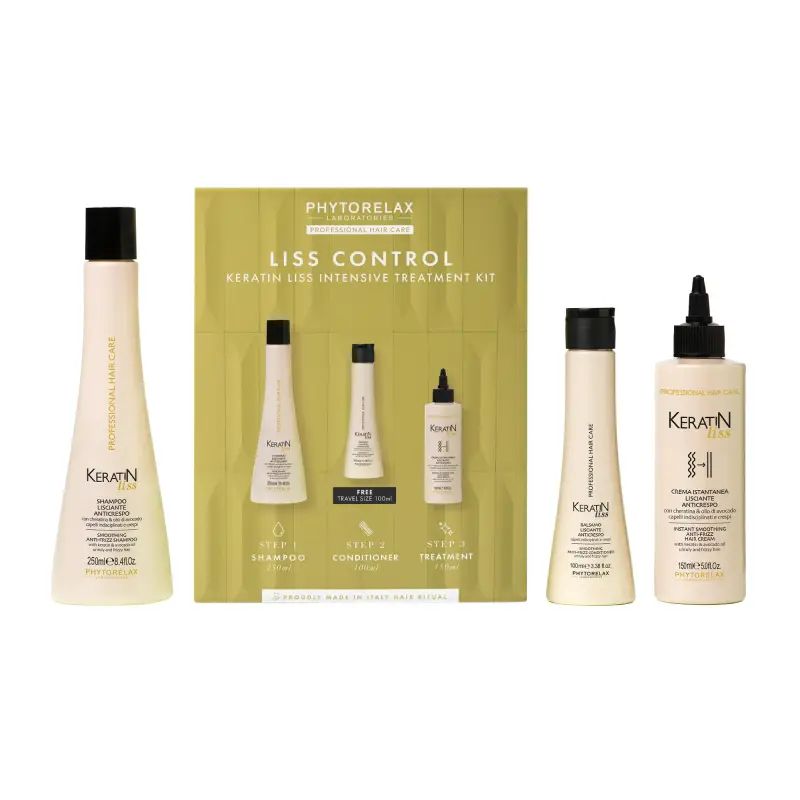 Keratin Liss Keratin Liss Intensive Treatment KIT - Shampoo lisciante,Capelli lisci,Cofanetto per capelli