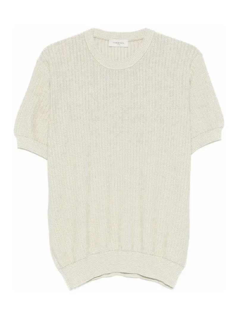 Maglione girocollo a maniche corte Verde Chiaro