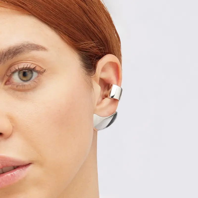 Orecchini A Lobo In Argento 925 Clipea Pianegonda Eleganti Donna miniatura 2