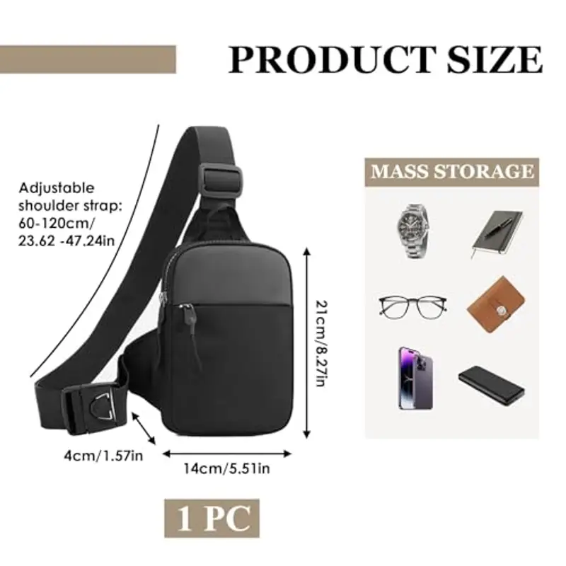 Cxxtkcxxlc Borsello Uomo Nero 1095342 miniatura 2