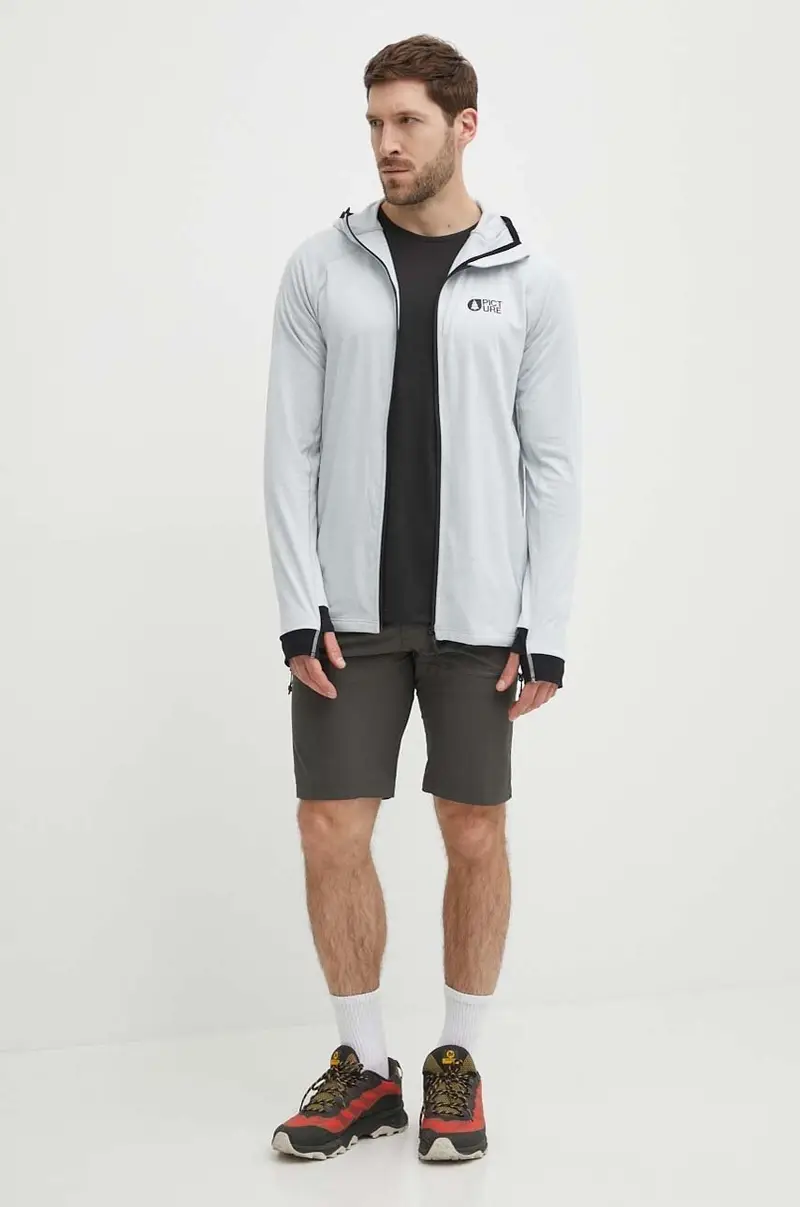 felpa da sport Shari colore grigio con cappuccio SMT132 miniatura 2