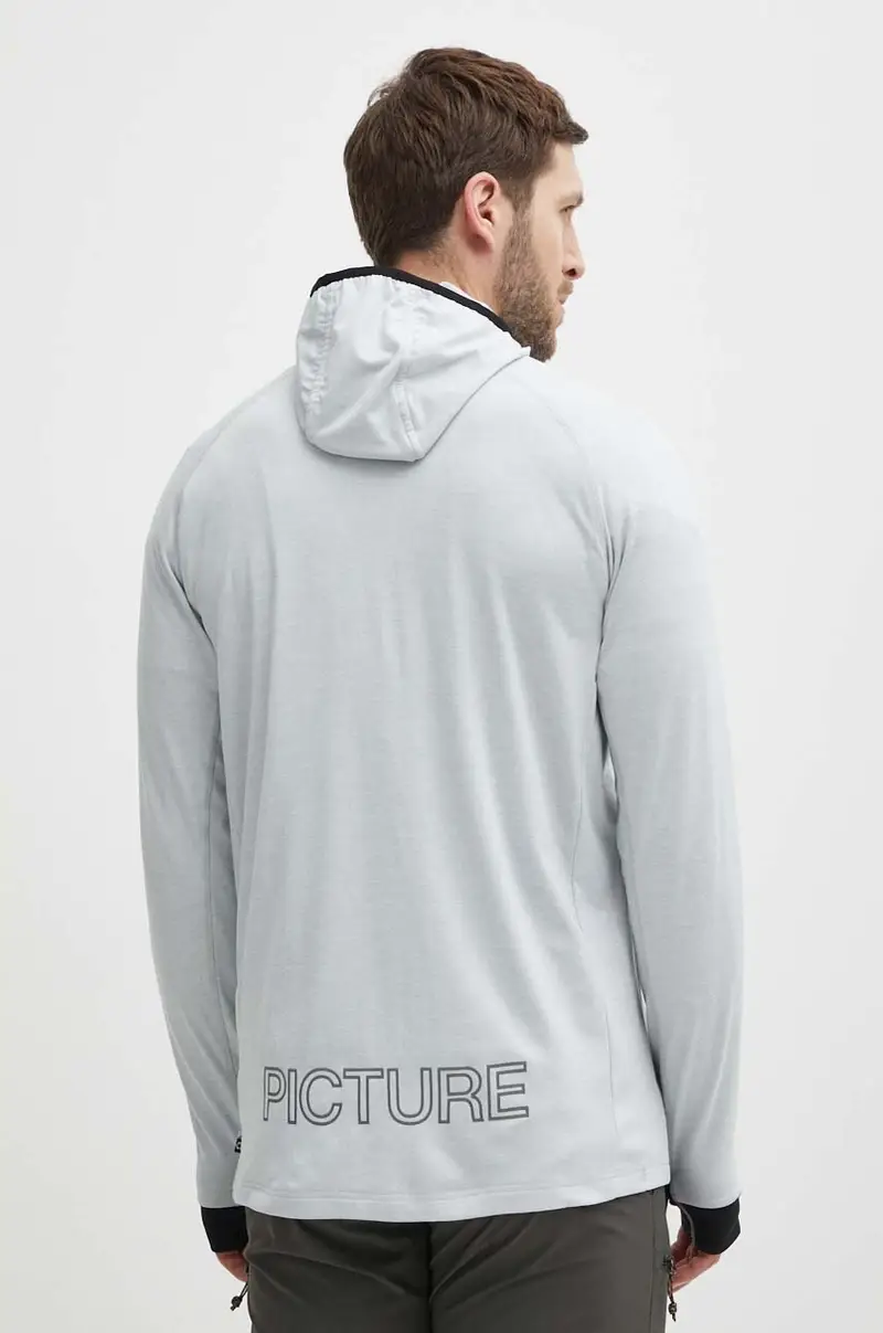 felpa da sport Shari colore grigio con cappuccio SMT132 miniatura 3