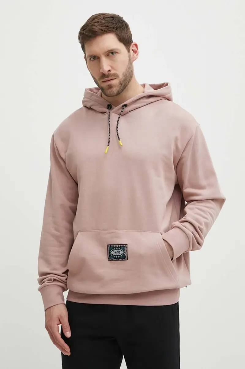 felpa in cotone Aloha uomo colore rosa con cappuccio MSW436