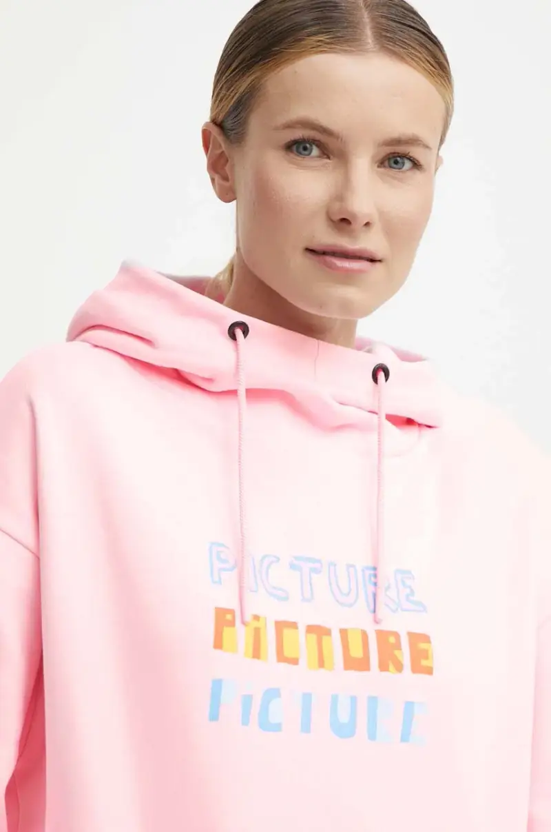 felpa in cotone Bail donna colore rosa con cappuccio WSW335 miniatura 3