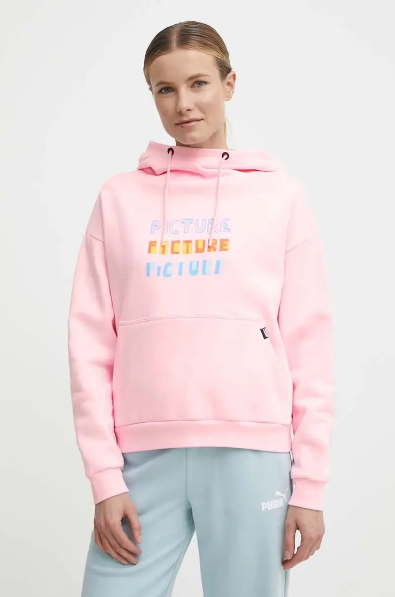 felpa in cotone Bail donna colore rosa con cappuccio WSW335