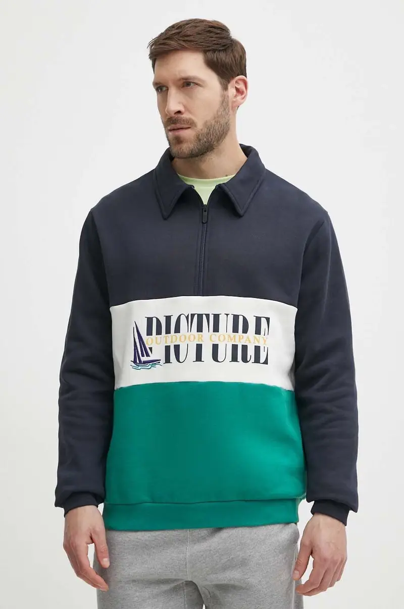 felpa in cotone Carawa uomo colore blu navy MSW439