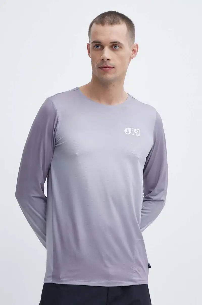 longsleeve sportivo Osborn Printed colore violetto MTS1074