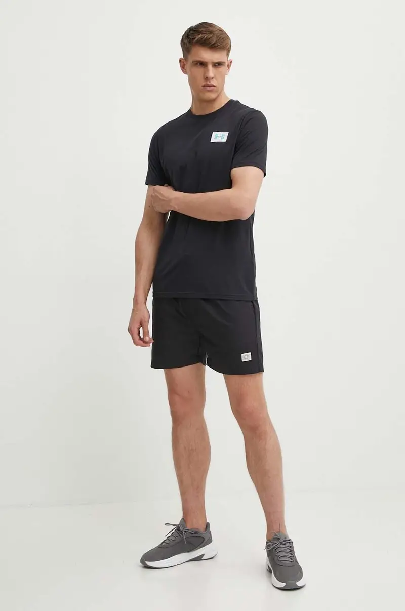 pantaloncini in cotone Daverson colore nero MSH085 miniatura 2