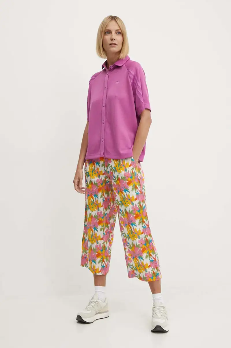 pantaloni in lino Tylita colore rosa WJS025 miniatura 2