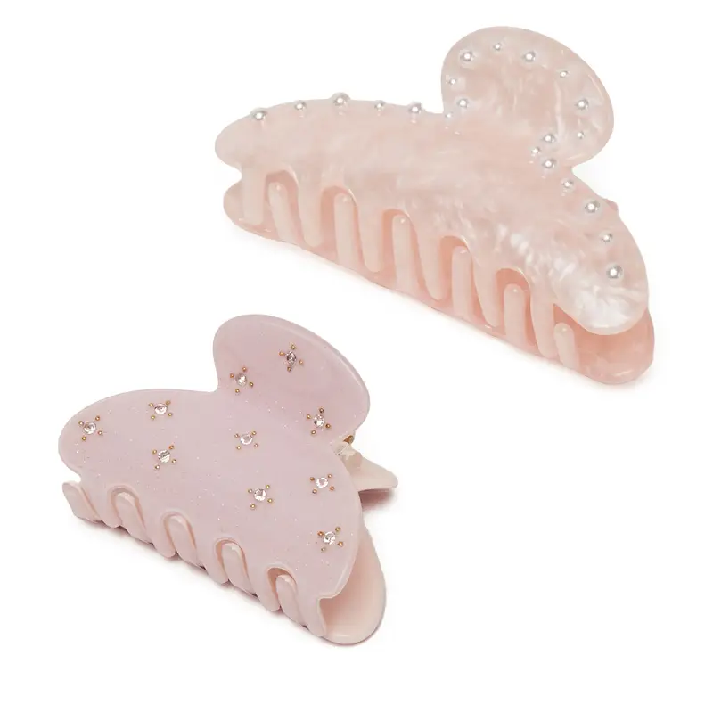 Set di 2 fermagli per capelli Pieces Pclala 2-Pack Hairshark 17156122 Rosa