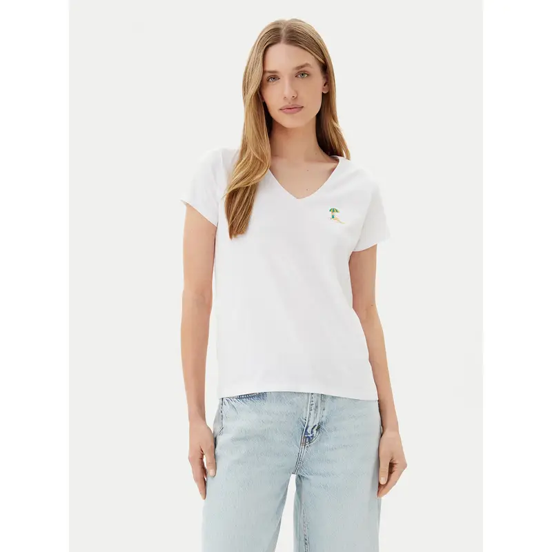 Pieces T-shirt Bianco 3221979