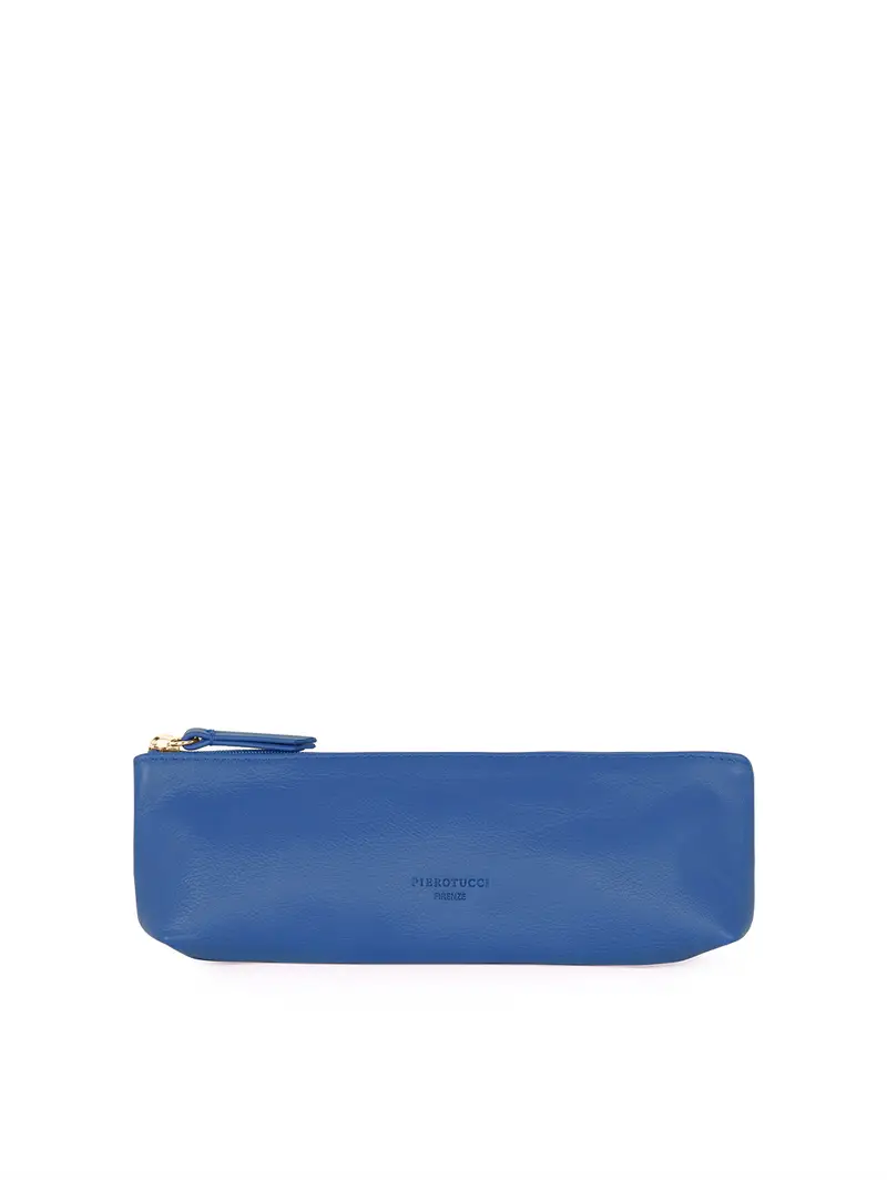 Astuccio Portapenne In Pelle Bluette BLU