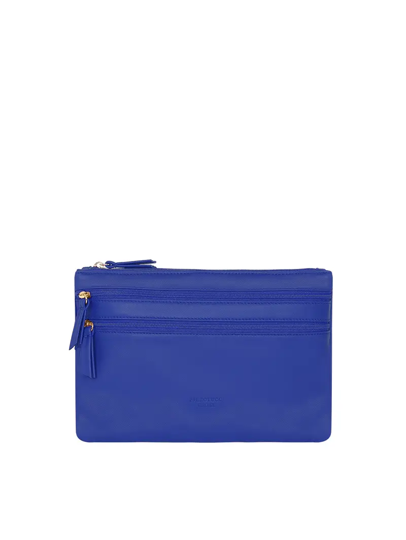 Borsa Tracolla In Pelle Blu