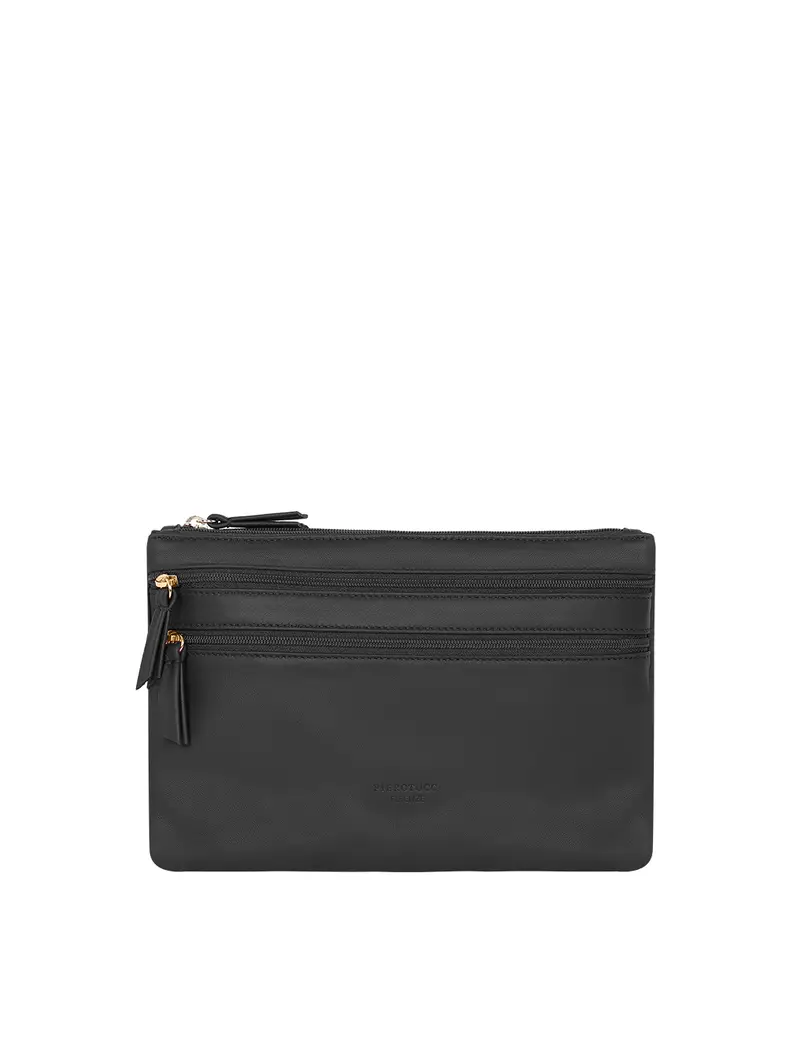 Borsa Tracolla In Pelle Nera Nero