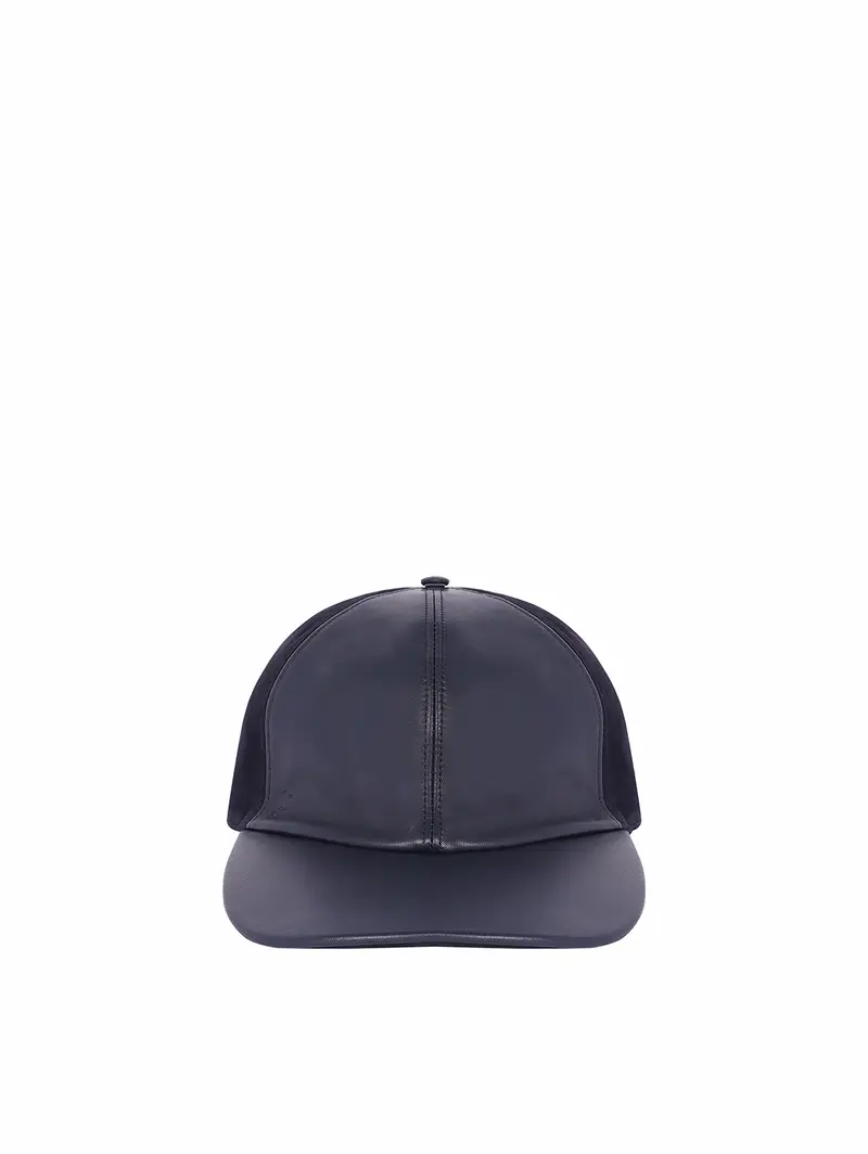 Cappello Baseball In Pelle Blu