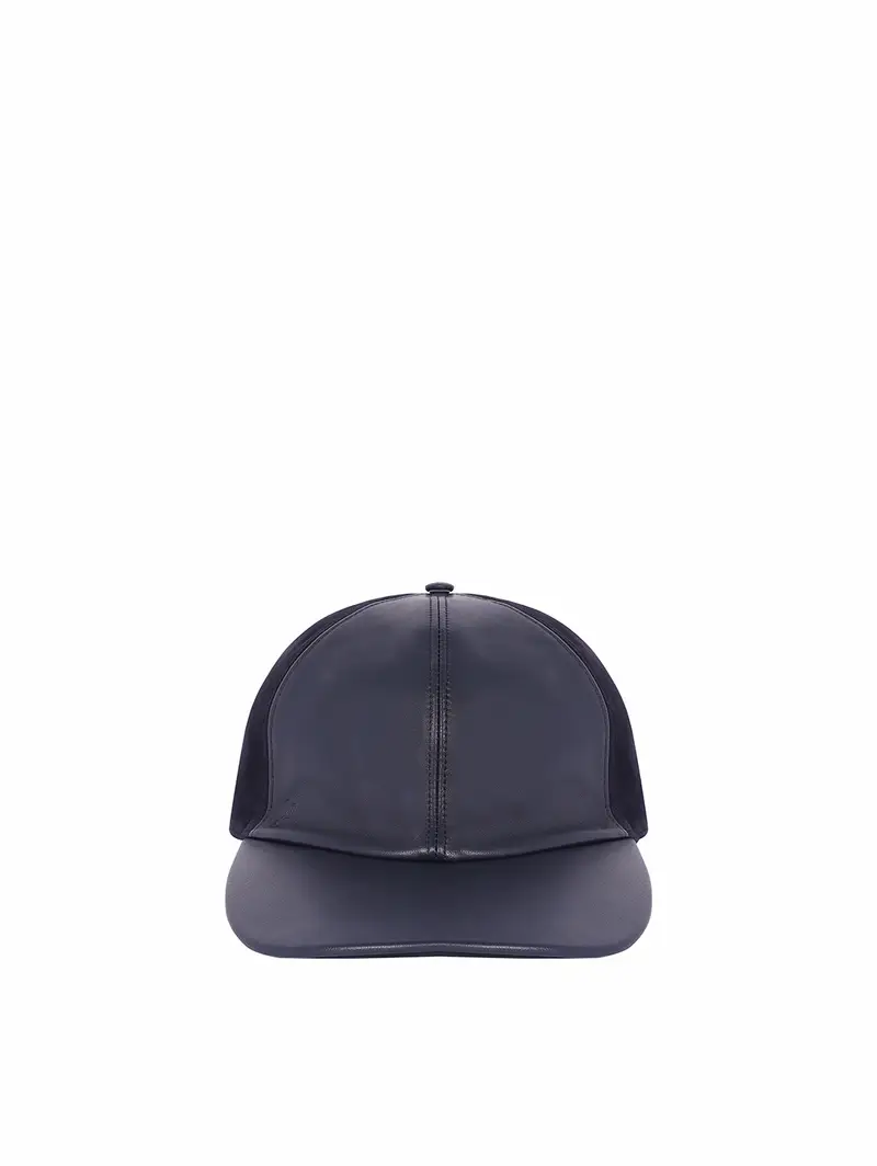 Cappello Baseball In Pelle Blu