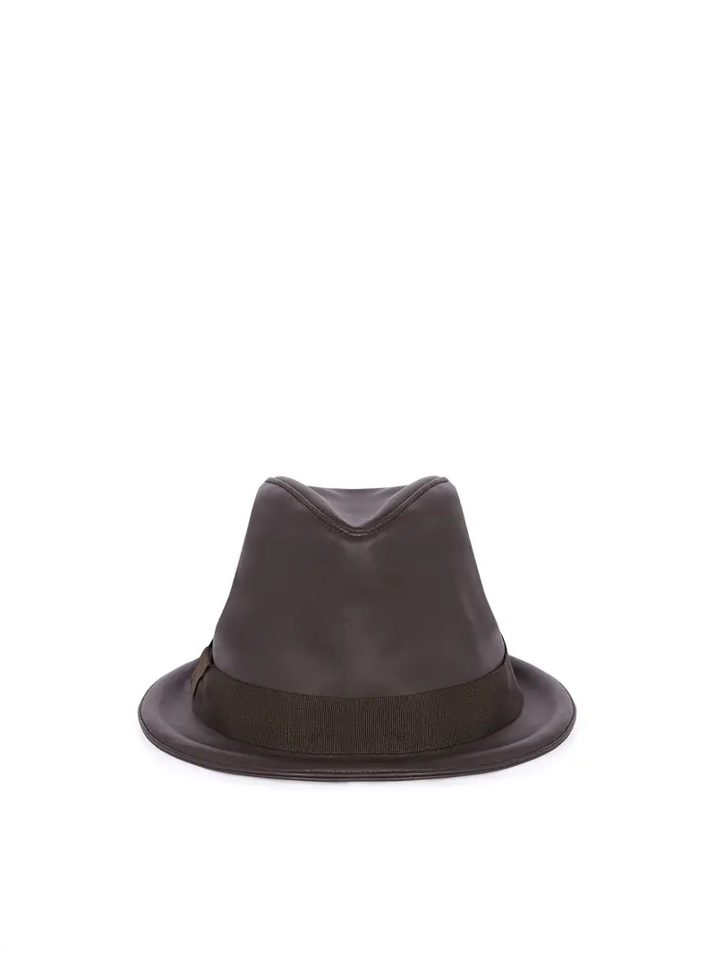 Cappello Fedora In Pelle (60-61cm)