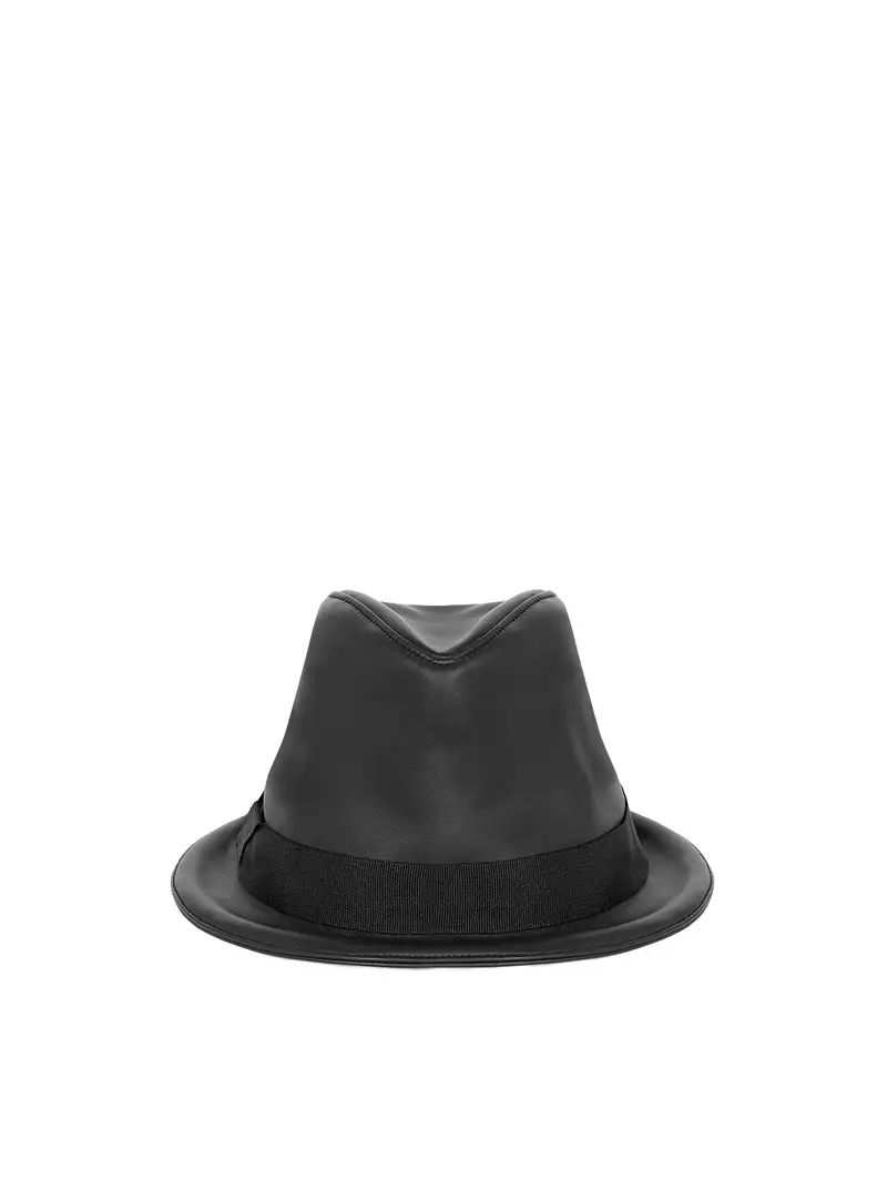 Cappello Fedora In Pelle (60-61cm)