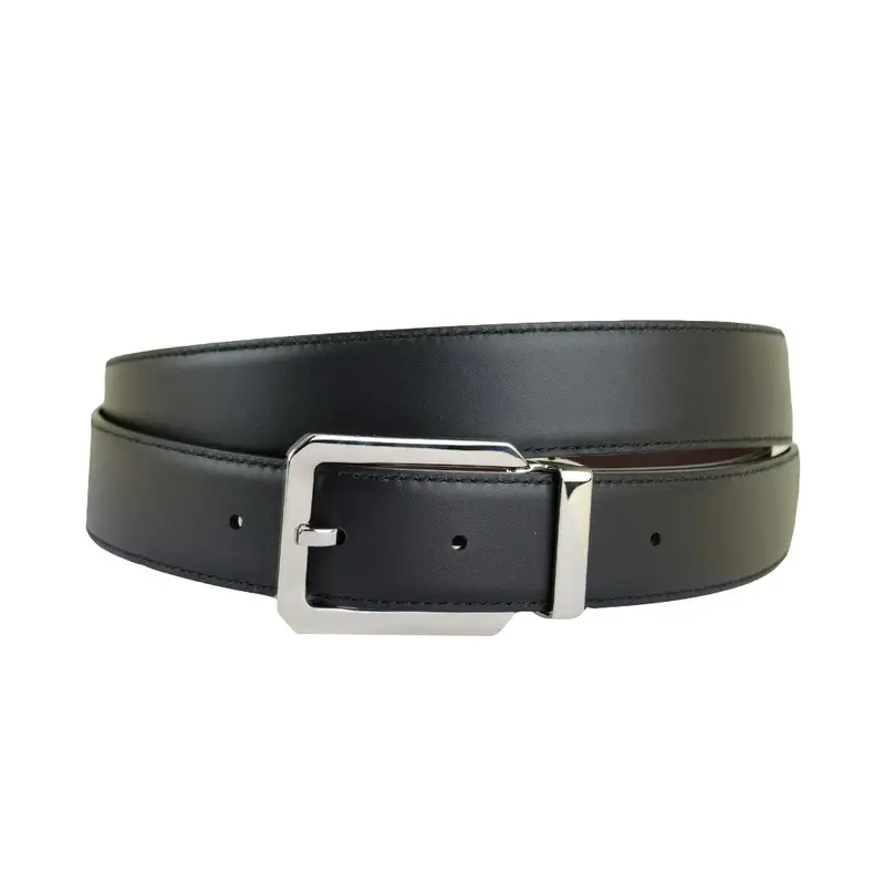Cintura Elegante Italiana Cuoio Nero