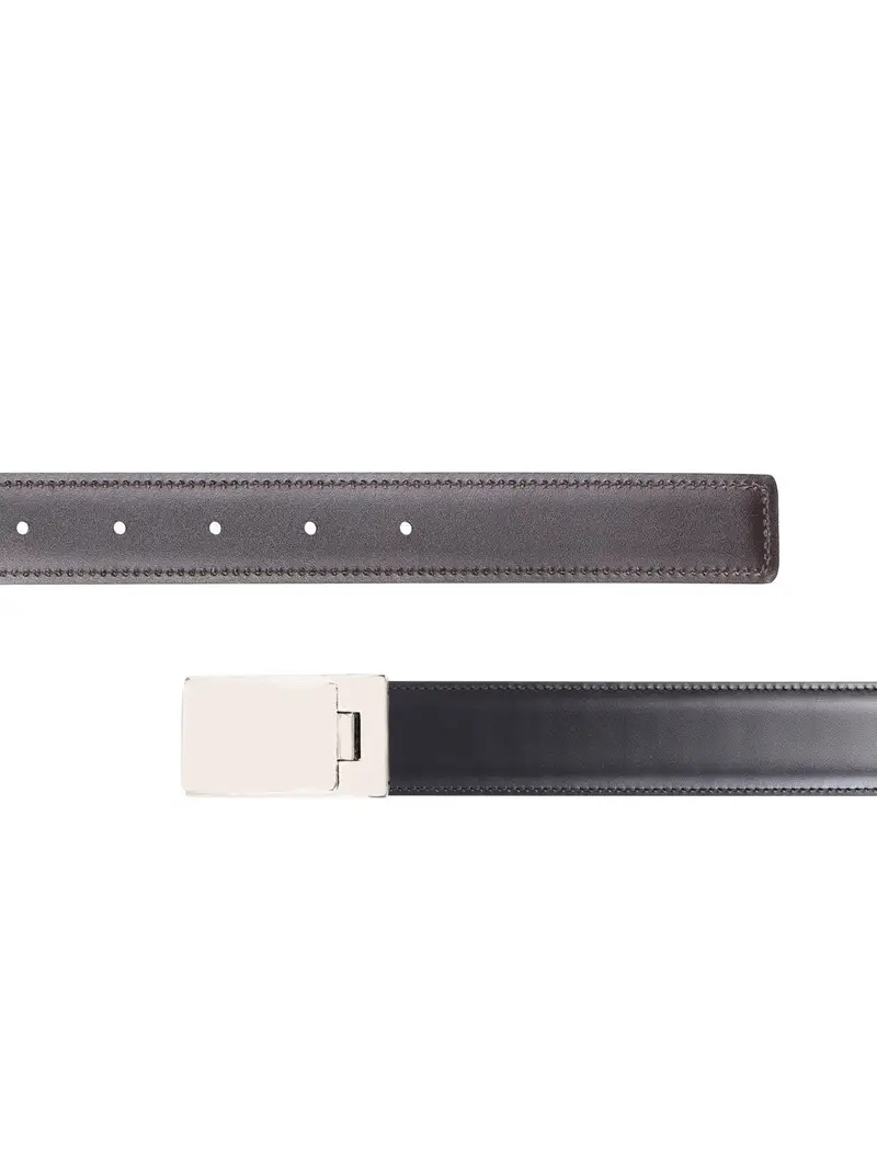 Cintura Pelle Reversibile Nero/moro Marrone