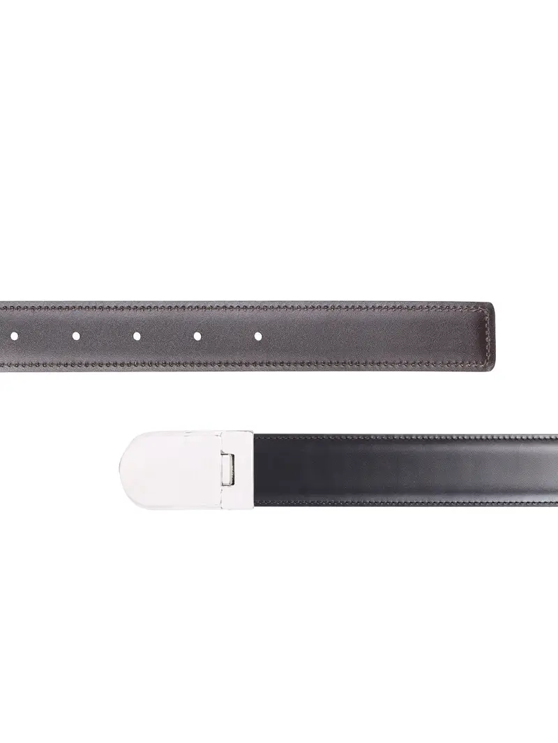 Cintura Pelle Reversibile Nero/moro Marrone