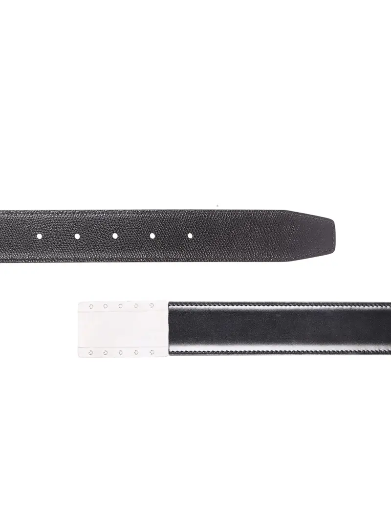 Cintura Reversibile Pelle Su Misura 35mm Moro/nero Marrone