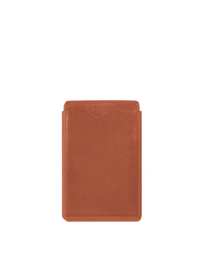 Porta Biglietti In Cuoio Marrone