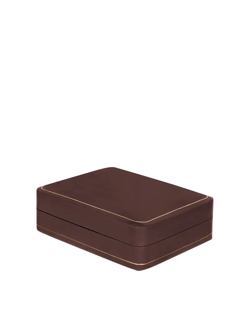 Scatola Grande Porta Gioie In Cuoio Marrone