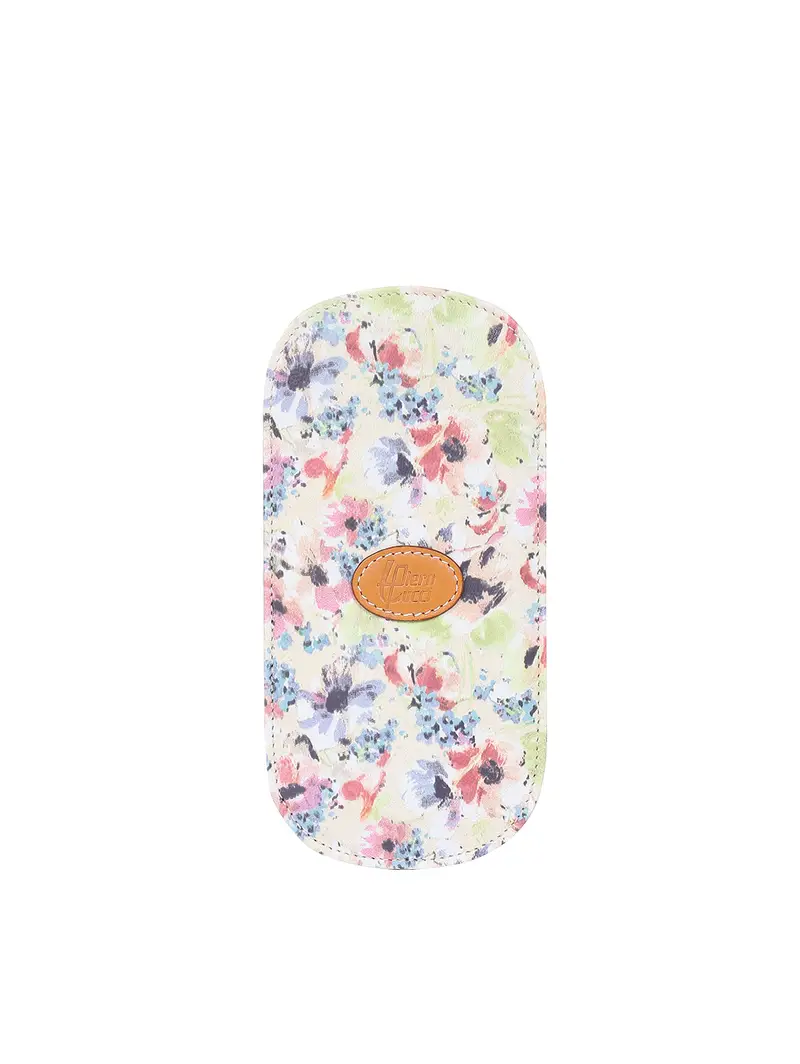 Custodia Floreale Per Occhiali Tabacco Marrone